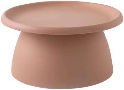 Artissin Coffee Table, Round Side Tables Small Mushroom Coffees Tea Stable Desk Outdoor Indoor Living Room Bedroom Kitchen Balcony Furniture, 71cm Length Sturdy Wide Base Pink