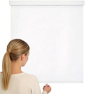 JIANGPIN TEXTILE Blackout Roller Shades Cordless Blinds for Indoor Windows Room Darkening Free-Stop UV Protection Shades Door Blinds for Home and Office (75" W x 72" H, White)
