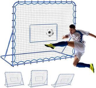 6x5FT Soccer Rebounder Net, Quick-Switch Angle Soccer Training for Control, Passing Practice, Easy Setup Rebounder Gifts Aids & Equipment for Kids,Teens & Adults