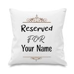 Luxury Personalised Reserved for Cushion Covers Print Any Name OR Text Customised Cushion Covers! Print Kids, Mum, Dad Name! Personalized Pillow Cushion Covers 40cm x 40cm without Filling