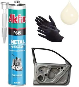 Akfix P645 Seam Sealer Automotive Beige (1x10.1 Oz.) - Urethane Autobody Seam Sealer Adhesive for Metal Joints, RV Roof Sealant, Sandable, Paintable, Fast Curing and Durable Bonding | Beige, 1 Pack