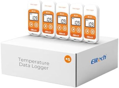 Elitech RC-5+ Digital PDF USB Temperature Data Logger Reusable Recorder Refrigerator Thermometer 32000 Points High Accuracy (5 Packs)