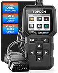 TOPDON OBD2 Code Reader AL400 OBD2 Scanner, Car Diagnostic Tool with 10 OBD Functions- Check Engine Light/Smog Emission Test/O2 Sensor Test/EVAP, Free Lifetime Update