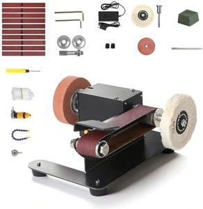 AutoShark Mini Belt Sander, Electric Small Sander Knife Making Supplies, 7 Adjustable Speed Electric Knife Sharpener, Power Belt Grinder for Woodworking. (Wet/Dry Pro - Advanced Grinding Kit)