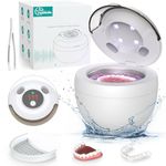 Aotuda 45kHz Ultrasonic Retainer Cleaner Machine, Dental Cleaner with 4 Modes and Digital Display Timer, Suitable for Dental Appliances, Mouth Guard, Night guard Braces, Toothbrush Heads, Jewelry (White)