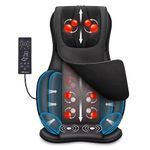 Snailax Full Body Massage Chair Pad Shiatsu Neck Back Massager with Heat & Compress,4D Kneading Full Back Massage Seat Portable Chair Massagers for Back and Neck, Valentines Day Gifts