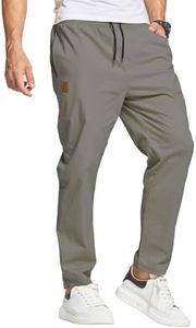 JustSun Pantalones Cargo Chinos para Hombre, Pantalones Casuales, Cintura elástica con cordón, Gris, XXL