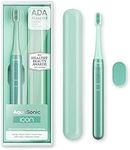 Aquasonic Icon ADA-Accepted Rechargeable Toothbrush | Magnetic Holder & Slim Travel Case | 2 Brushing Modes & Smart Timers | Modern & Convenient (Mint)