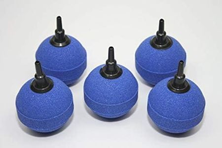 Lot de 5 diffuseurs d'air en forme de boule de 5 cm - Pierre à oxygène - Pour aquarium et bassin - Bleu