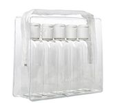 Clear Airline Flight Travel Cabin Bottles 100ml- Clear Case + 5 Bottles - Security Approved