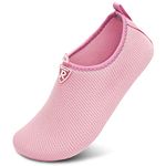 Racqua Men Women Water Shoes Barefoot Beach Swim Shoes Quick Dry Aqua Yoga Socks for Pool Travel Kayaking River Pink 4-5 UK 36/37 EU