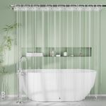 Seenus 108 x 72 inch Extra Wide Shower Curtain Liner Clear with 18 Hooks, Transparent PEVA Shower Curtain Waterproof with 3 Large Magnets, Wrap Around Shower Liner for Clawfoot Tub