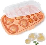 Baby Food Freezer Tray, Peunitory Baby Popsicle Molds Baby Food Storage Containers Silicone Ice Cube Trays Freezer Safe Breastmilk Popsicle Molds for Teething DIY Baby Food, Vegetable & Fruit Purees