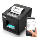 ATPOS AT-301 80mm (3 Inches) Direct Thermal Receipt Printer with Auto Cutter | ESC/POS Print Billing (Bluetooth + USB)