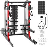 Garvee Power Cage, 2000LB Power Rack with Independent Dual Pulley System, Multi-Function Workout Cage Home Gym Workout Machine for Cable Crossover