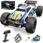 DEERC Remote Control Car 1:10 Scale RC Cars 48+ KM/H High Speed 40+Min Play, 4WD All Terrains Off Road Radio RC for Adults and Kids Hobby RC Truck Vehicle, 2 Battery Crawler Toy Gift for Boys