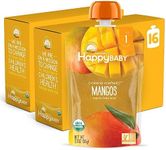 Happy Baby Organics Clearly Crafted Stage 1 Baby Food, Mangoes, 3.5 Ouncee Pouch (Pack of 16)