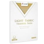 A-SUB Iron-On Heat Transfer Paper for White and Light Fabric 8.5x11 inches T Shirt Transfer Paper for Inkjet Printer Wash Durable, Long Lasting Transfer, No Cracking 20 Sheets