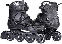 Inline Skates, High Performance Outdoor Fitness Inline Skates for Women Men Adult (Men 10/Women 11, Black 44)