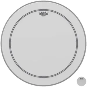 Remo P31122-C2 Coated Powerstroke 3 Bass Drum Head (22-Inch) - White Falam Patch