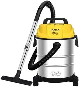 INALSA Wet and Dry Vacuum Cleaner for Home,20 ltr Capacity,1400 W, 20 kPa Suction,Blower Function,HEPA Filter,Wet Vacuum Cleaner for Sofa, Metal Telescopic Tube,Stainless Steel Body,Heavy duty(WD 20)