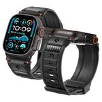 Spigen Rugged Ultra Band Compatible with Apple Watch Band Strap for Apple Watch Ultra 2/1 (49mm), Series 10 46mm, Series 9/8/7 (45mm), Series SE2/6/SE/5/4 (44mm) and Series 3/2/1 (42mm) - Black