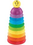 Fisher-Price Baby Toy Stack & Roll Cups, 10-Piece Stacking & Nesting Activity for Developmental Play Infants Ages 6+ Months