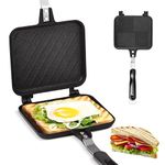 Toasted Sandwish Maker, Double Sided Stovetop Toasted Maker Baking Pan, Non-Stick Stovetop Toastie Maker for Family Breakfastor Camping