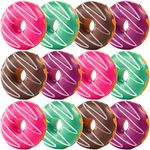 Donut Toy Party Supplies - (Pack of 12) 3 Inch Slow Rising Squishy Toy Donuts for Kids, Squeeze Ball and Stress Relief Donuts for Decorations and Themed Birthday Party Favors