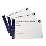 Medical Alert Wallet Card. 3 Pack Of Write On Emergency Identification ICE ID Cards from Butler & Grace (Set of 3 cards)