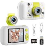 ARNSSIEN Kids Camera Toys for 3 4 5 6 7 8 9 10 11 12 Year Old Girls/Boys,Kids Digital Camera for Toddler,Christmas Birthday Festival Gifts for Kids,Video Selfie Camera for Kids with 32GB TF Card