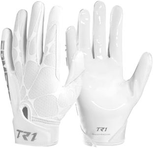 Youth Kids Football Receiver Gloves, Breathable Tacky Grip for Boys/Girls