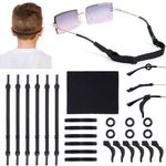 28PCS Adjustable Glasses Strap Set, No Tail Anti Slip Elastic Eyeglass Straps, Sports Eyewear Sunglass Retainer Holder Strap for Men Women Kids