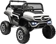 HOMCOM Mercedes-Benz Unimog 12V Licensed Kids Electric Ride on Car, Battery Powered Off-Road Toy with Remote Control, Suspension Wheels, Horn, Lights, Music - White