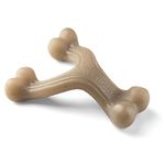 Nylabone Maximum Strength Tough Extreme Puppy Gourmet Wishbone Dog Chew Toy, Adult Teeth, Infused with Extra Peanut Butter Flavour Throughout, Small, for puppies 0-11kg