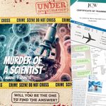 cardly MURDER MYSTERY CASE FILE - UNSOLVED COLD CASE FILES INVESTIGATION DETECTIVE GAME CLUES/EVIDENCE - SOLVE THE CRIME - FOR INDIVIDUALS, DATE NIGHTS & PARTY GROUPS (MURDER OF A SCIENTIST)