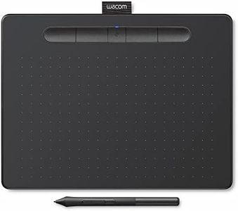 Wacom Intuos Medium Bluetooth Graphics Drawing Tablet, Portable for Teachers, Students and Creators, 4 Customizable ExpressKeys, Compatible with Chromebook Mac OS Android and Windows - Black