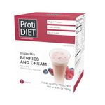 ProtiDiet - High Protein Meal Replacement Smoothie, Low Calorie, Low Fat, 15g Protein, Ideal Protein Compatible, 7 Servings Per Box (Berries and Cream)