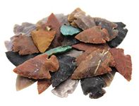 Crystalo - Set of 100 Indian Arrowheads Agate Replica 1 Inch - 1 1/2 Inch L