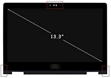 13.3" FHD LCD Touch Screen Replacement NV133FHM-A11 B133HAB01.0 Compatible fit Dell Inspiron 13 5368 5378 5379 Display Digitizer Assembly (w/Square Corner,Double Webcam Holes)