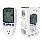 RioRand Plug Power Meter Energy Digital LCD Electricity Usage Monitor Watt Voltage Amps Meter