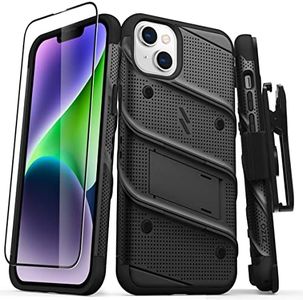 ZIZO Bolt Bundle for iPhone 14 Max (6.7) Case with Screen Protector Kickstand Holster Lanyard - Black