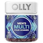 OLLY Men's Multi Gummy Supplement with no artificial flavours and colours Blackberry Blitz multivitamin to help support men's health 45 day supply 90 gummies