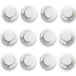Smoke Detector Battery Operated HIGH Sensitivity Photoelectric Wireless Smoke Alarm 80 db Easy Installation and Maintenance (STANDALONE FIRE Safety Sensor for Home, Factory,Office) Pack of-12pcs