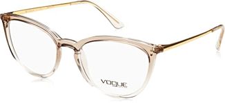 Vogue Eyewear Women's VO5276 Prescription Eyewear Frames, Top Gradient Brown/Crystal/Demo Lens, 51 mm