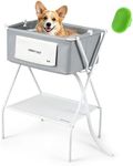BEBEROAD PETS B4 Dog Bathtub Dog Washing Station with Scrubber for Small Medium Dogs Cats, Foldable Dog Tub for Bathing and Grooming, Portable Collapsible Dog Shower Tub, Indoor and Outdoor