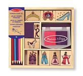 Melissa & Doug Princess Wooden Stamps for Kids Colouring Sets for Children Age 4 | Princess Toys for Girls or Boys | Princess Gifts for 4 Year Olds Kids Craft Set | Arts and Crafts for Kids Age 4 5 6