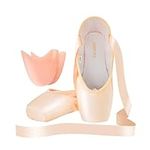 CABPLROI Women's Ballerina Shoes Professional Ballet Dance Satin Pointe Shoes for Girls with Bag and Toe Pads, Pink, 13