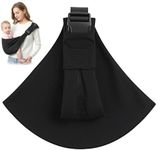 Baby Sling Carrier, Ergonomic Toddler Sling with 3D Breathable Mesh & Padded Shoulder Strap, Deep Wide Seat with Lumbar Support, Adjustable Fit for 6–48 Months, Holds Up to 44 lbs (Black)