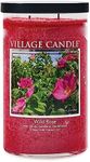 Village Candle Wild Rose Large Tumbler Glass Jar, Scented Candle, 19 oz., Pink